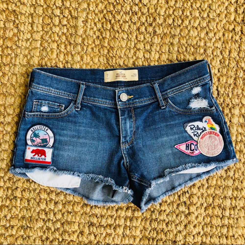 Womens hollister denim shorts